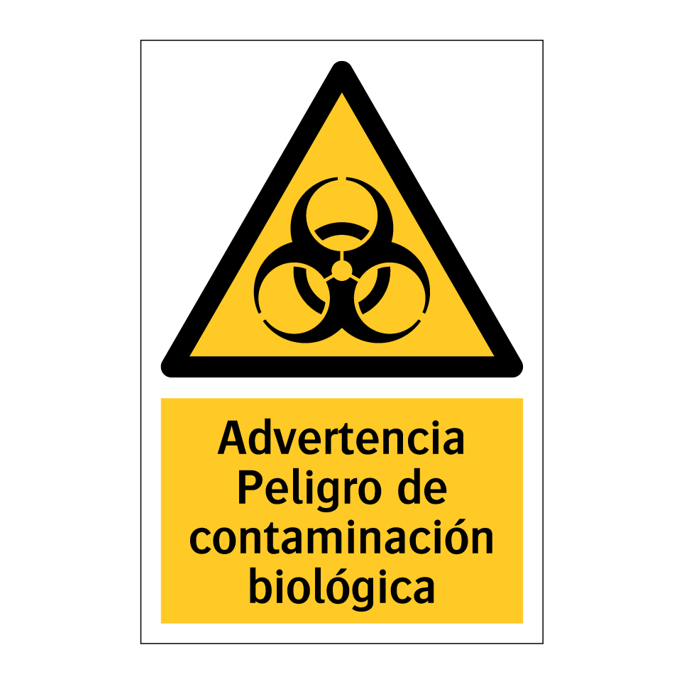 Advertencia Peligro de contaminación biológica