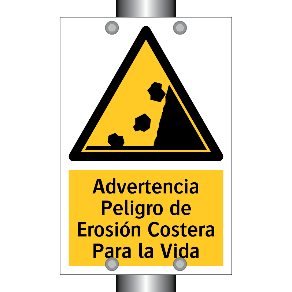 Advertencia Peligro de Erosión Costera Para la Vida