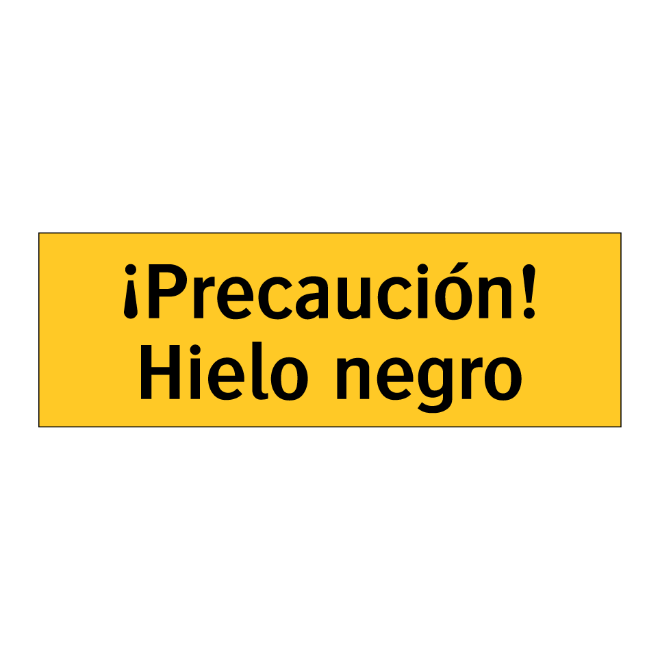 ¡Precaución! Hielo negro