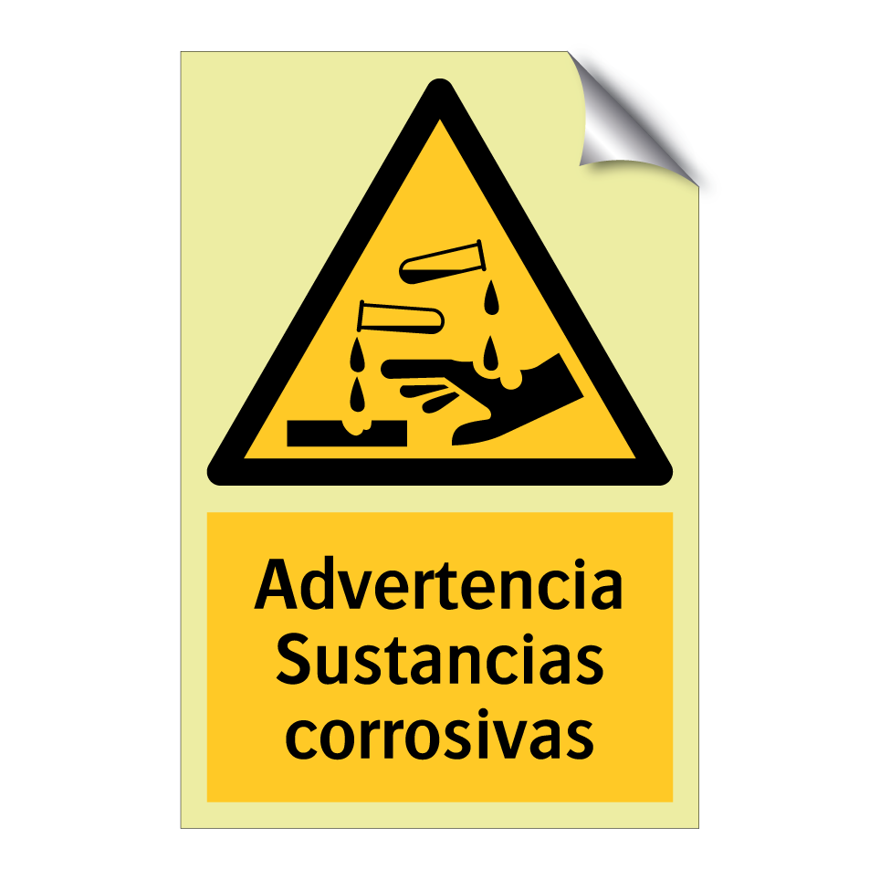 Advertencia Sustancias corrosivas
