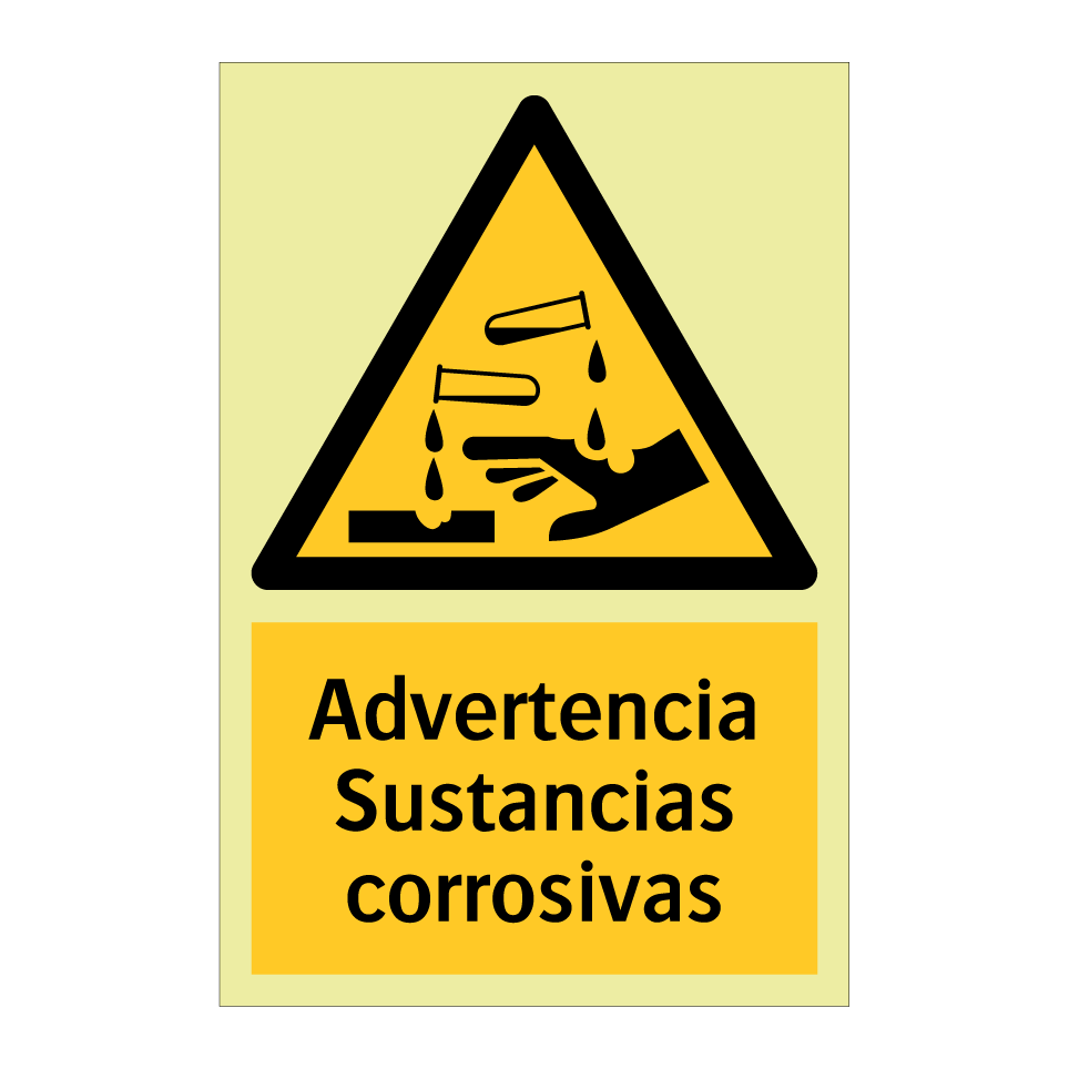 Advertencia Sustancias corrosivas
