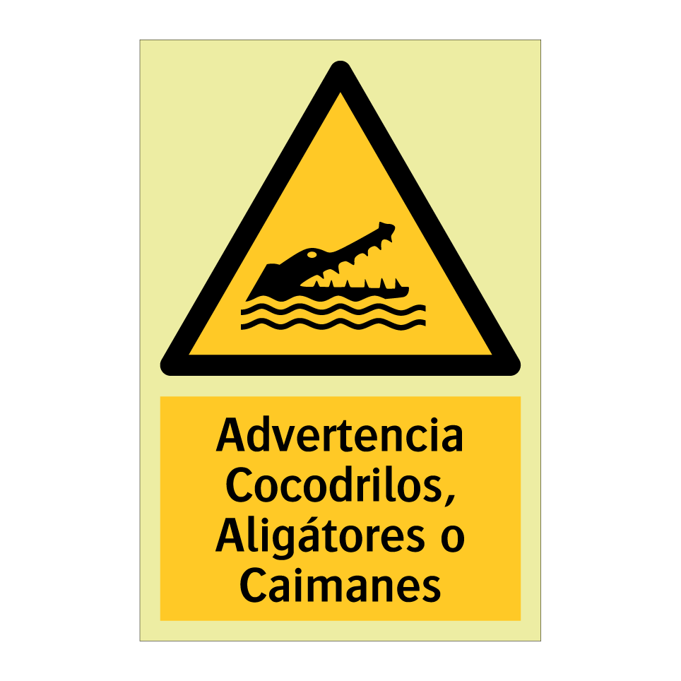 Advertencia Cocodrilos, Aligátores o Caimanes