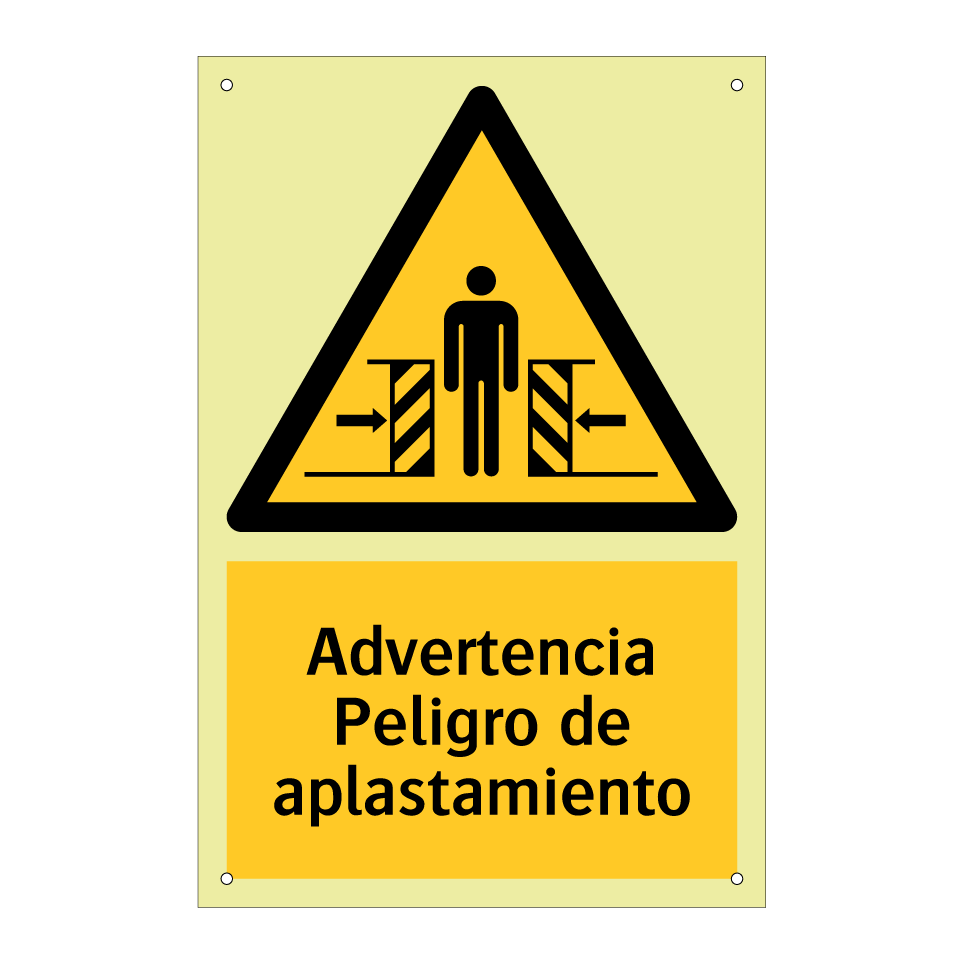 Advertencia Peligro de aplastamiento