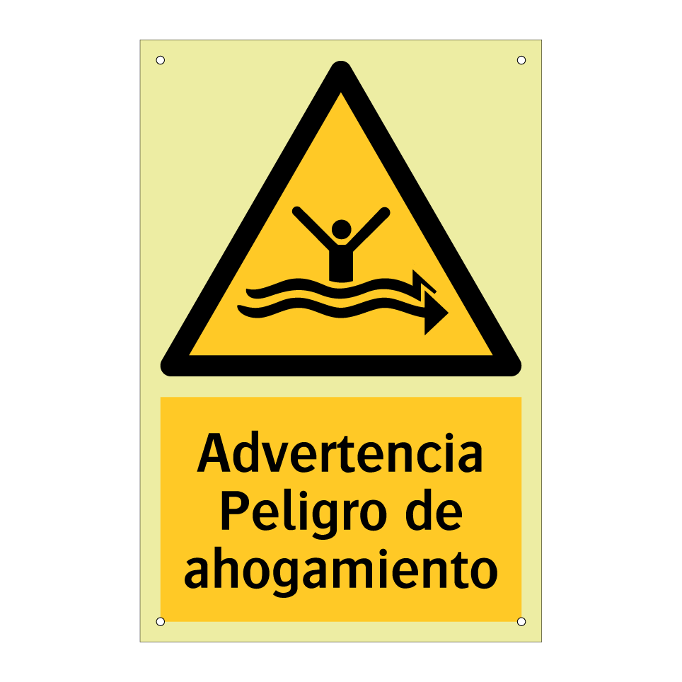 Advertencia Peligro de ahogamiento