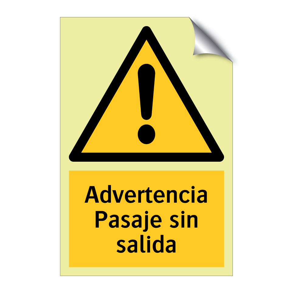 Advertencia Pasaje sin salida