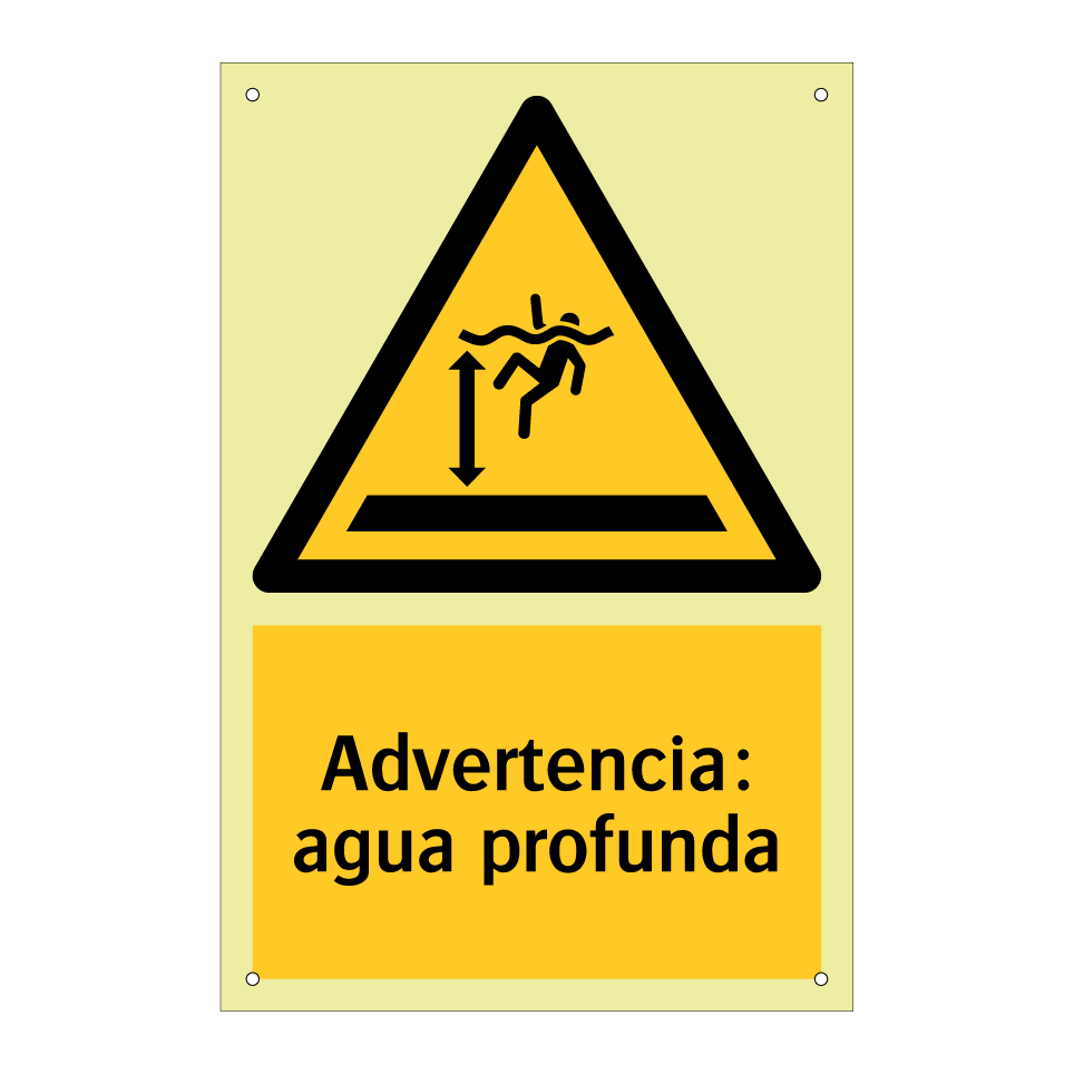 Advertencia: agua profunda