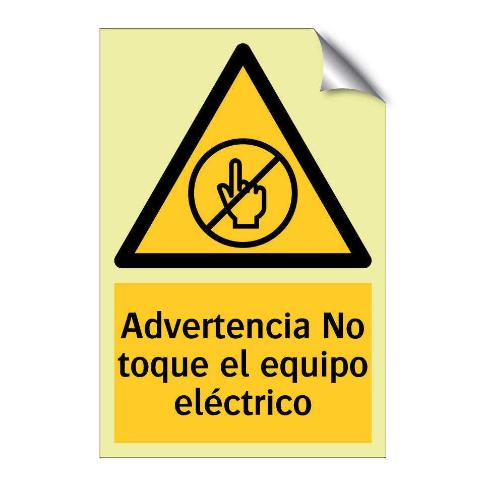 Advertencia No toque el equipo eléctrico
