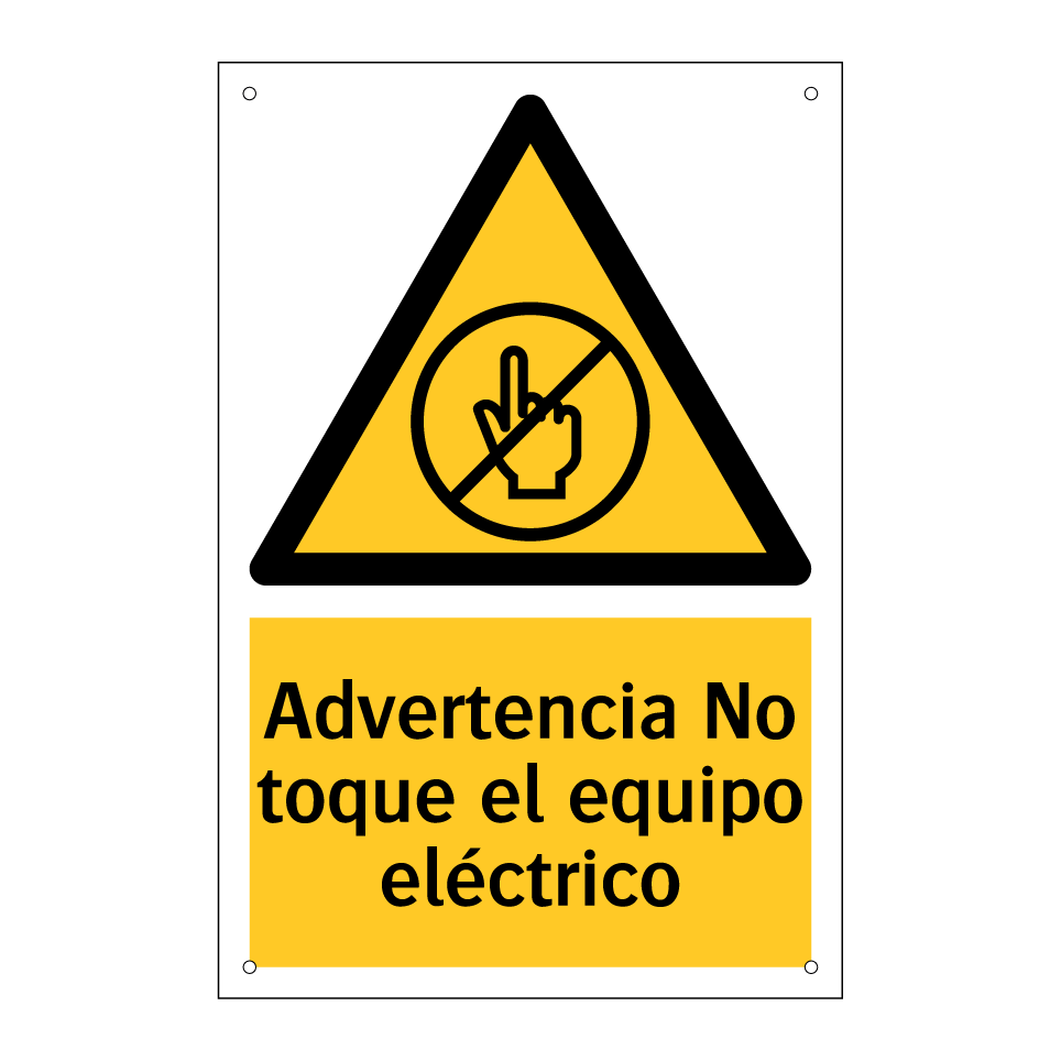 Advertencia No toque el equipo eléctrico