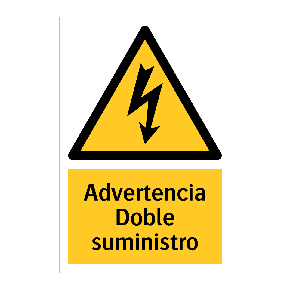 Advertencia Doble suministro