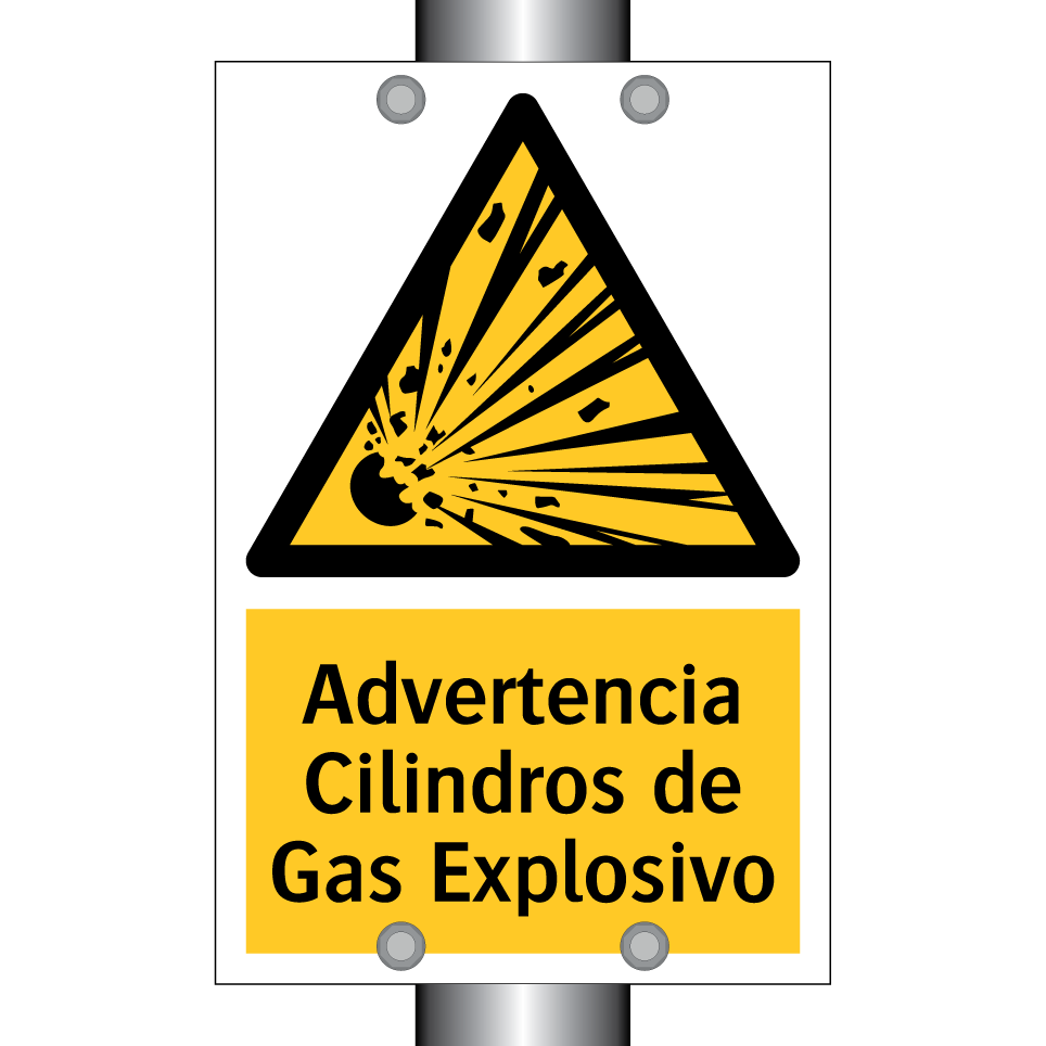 Advertencia Cilindros de Gas Explosivo