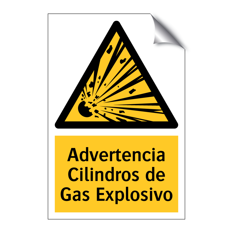 Advertencia Cilindros de Gas Explosivo