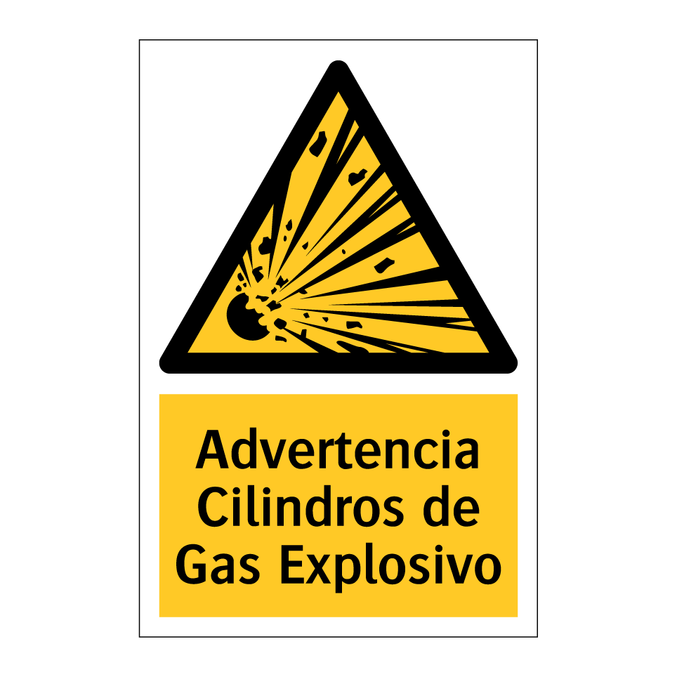 Advertencia Cilindros de Gas Explosivo