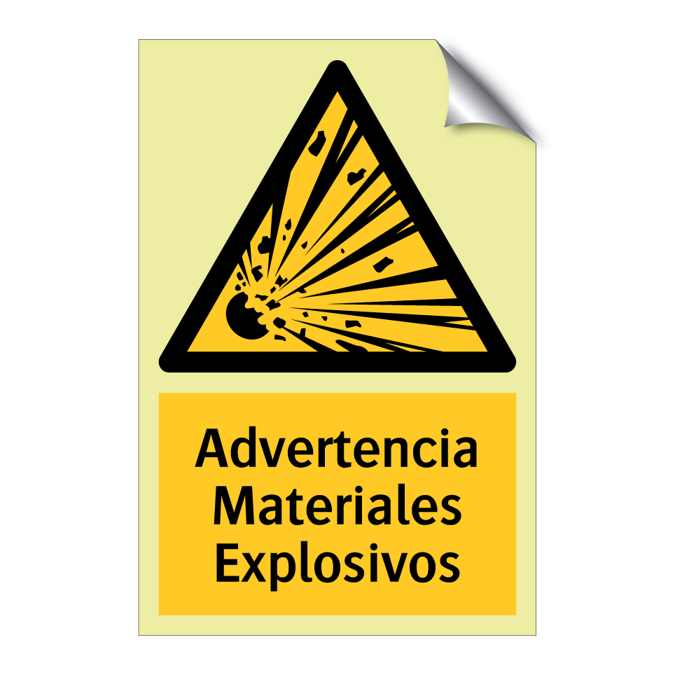 Advertencia Materiales Explosivos