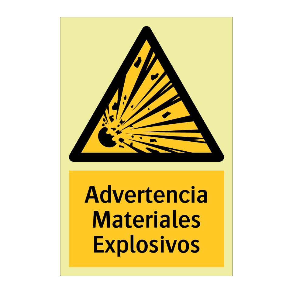 Advertencia Materiales Explosivos