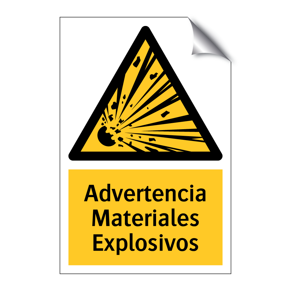 Advertencia Materiales Explosivos