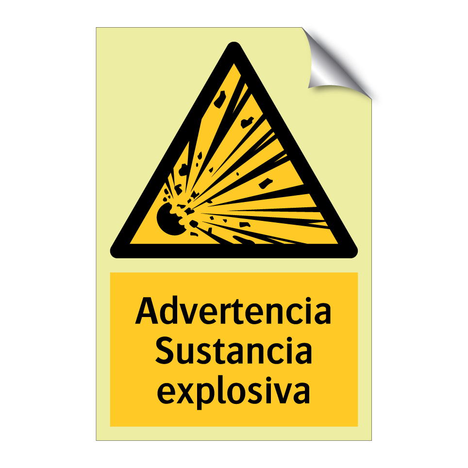 Advertencia Sustancia explosiva