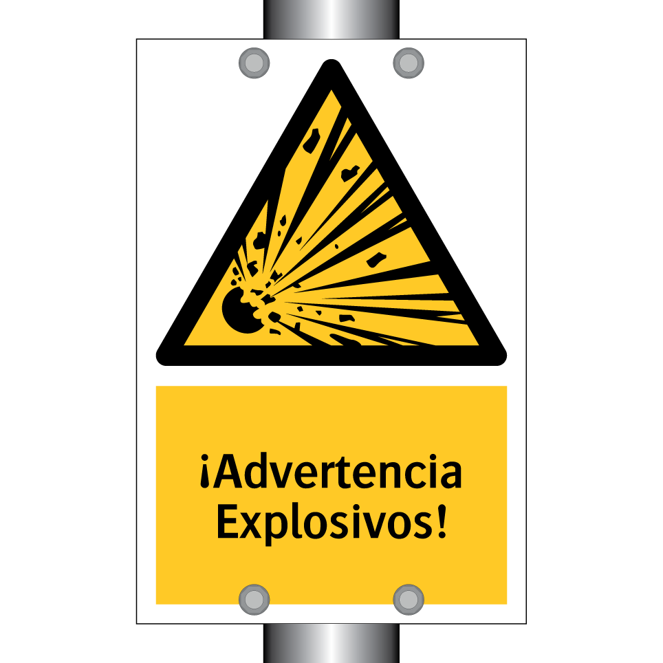 ¡Advertencia Explosivos!