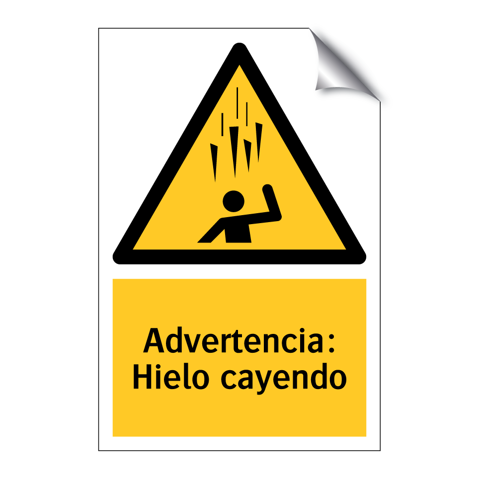Advertencia: Hielo cayendo