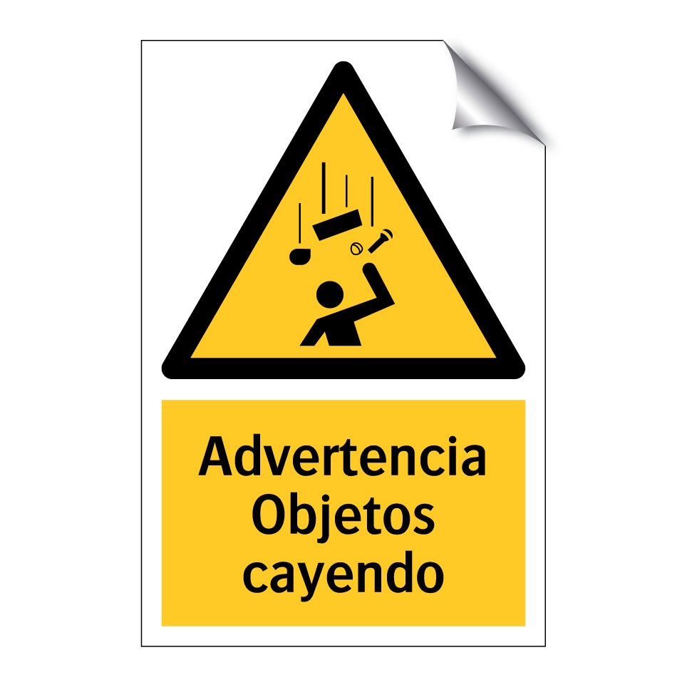 Advertencia Objetos cayendo