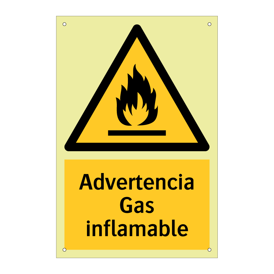 Advertencia Gas inflamable
