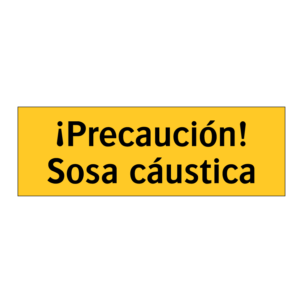 ¡Precaución! Sosa cáustica