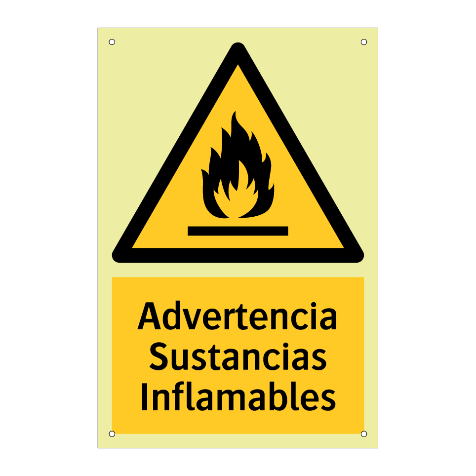 Advertencia Sustancias Inflamables