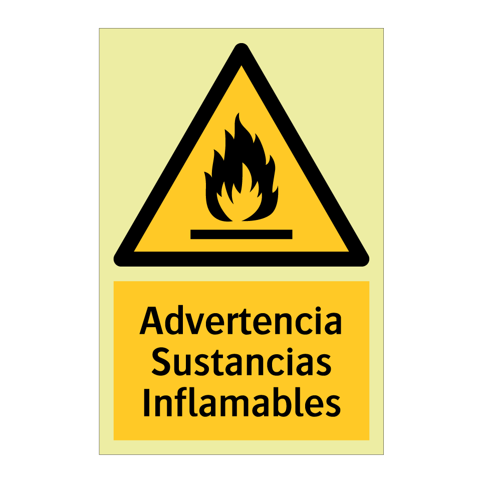 Advertencia Sustancias Inflamables