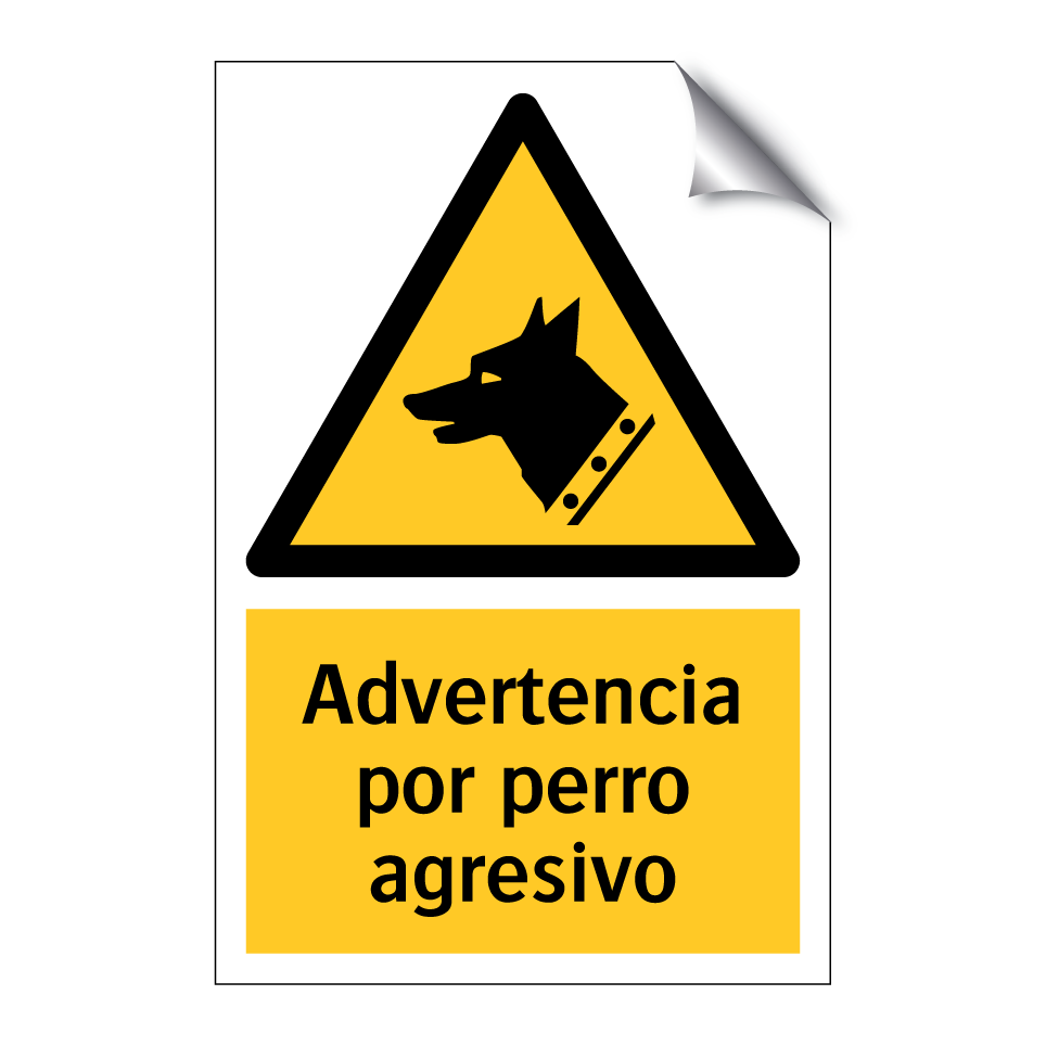 Advertencia por perro agresivo