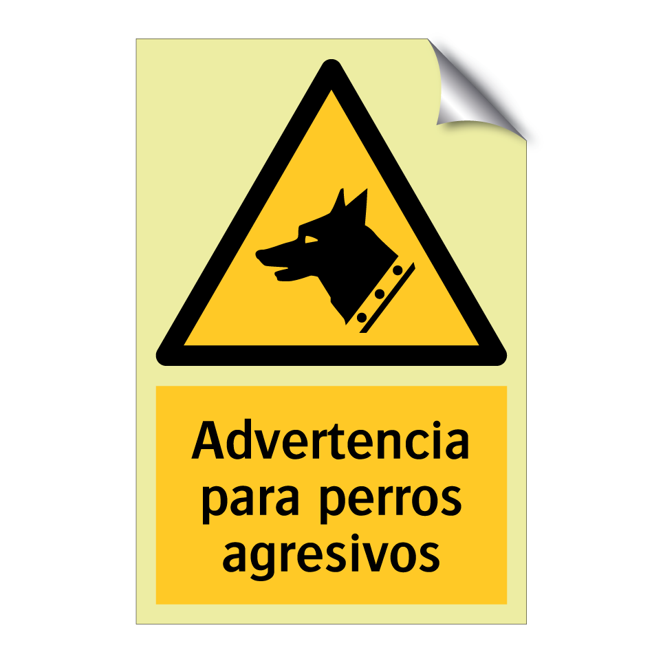 Advertencia para perros agresivos