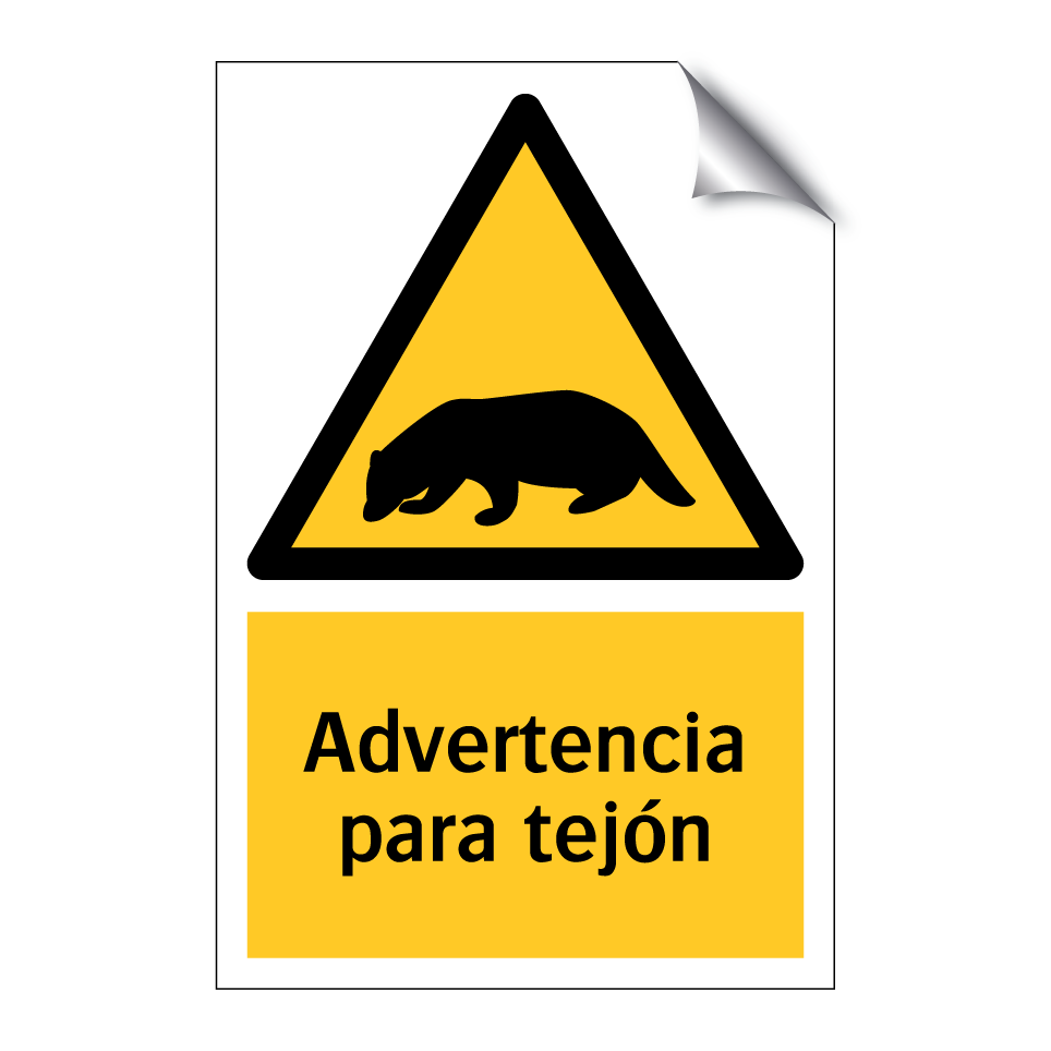 Advertencia para tejón