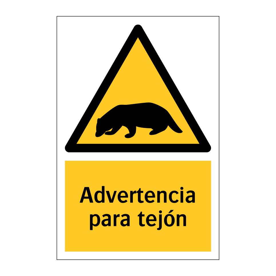 Advertencia para tejón