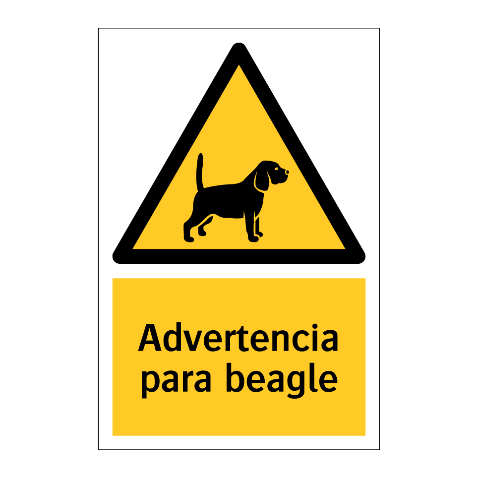 Advertencia para beagle