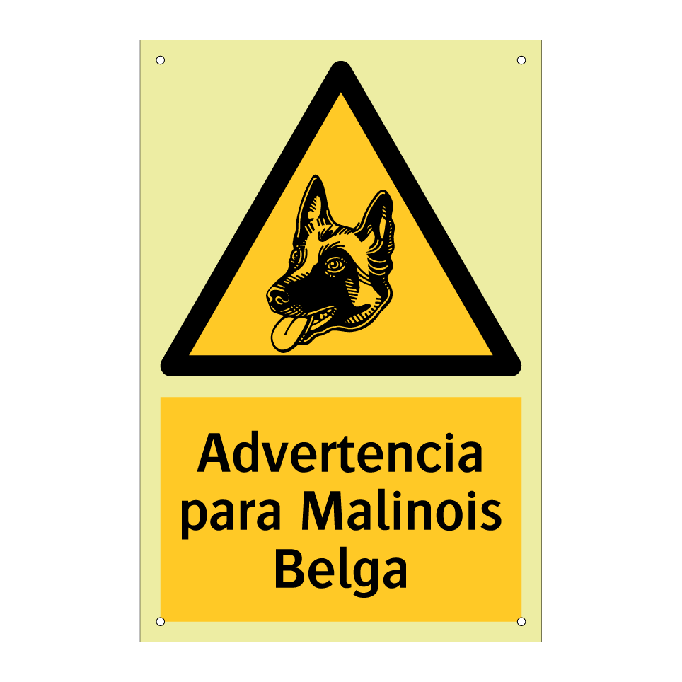 Advertencia para Malinois Belga