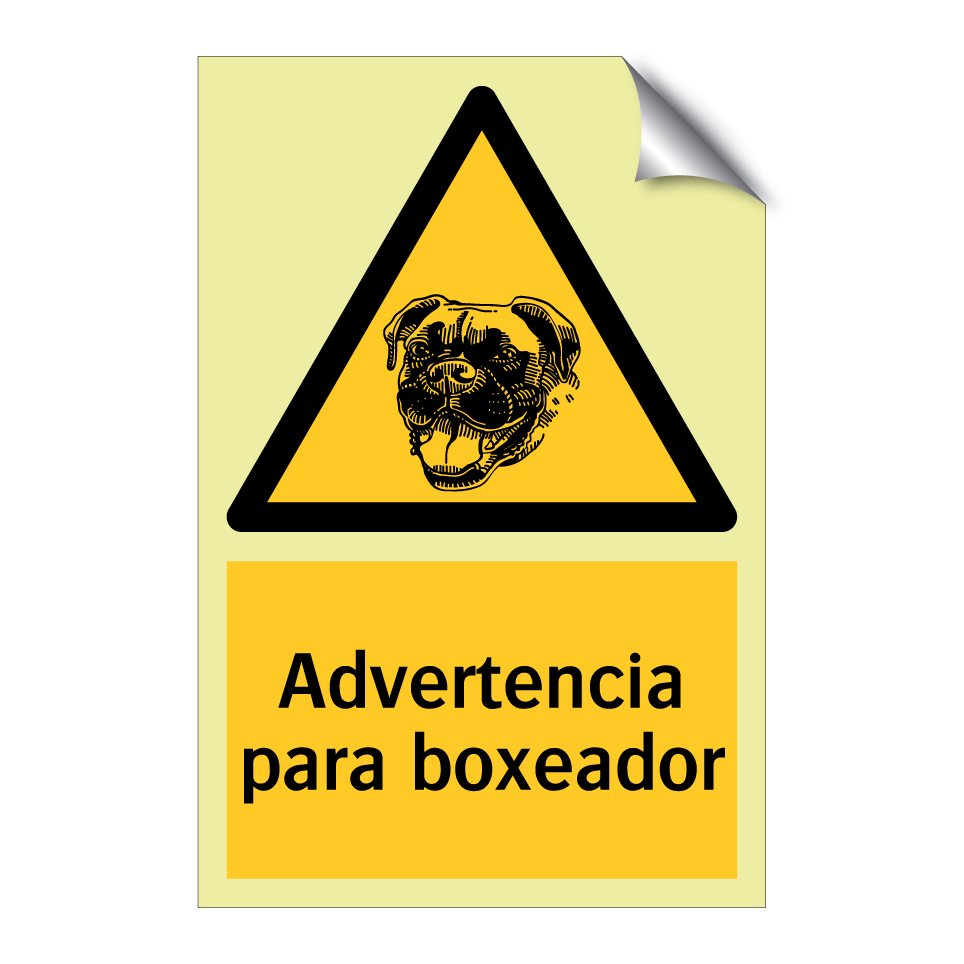 Advertencia para boxeador