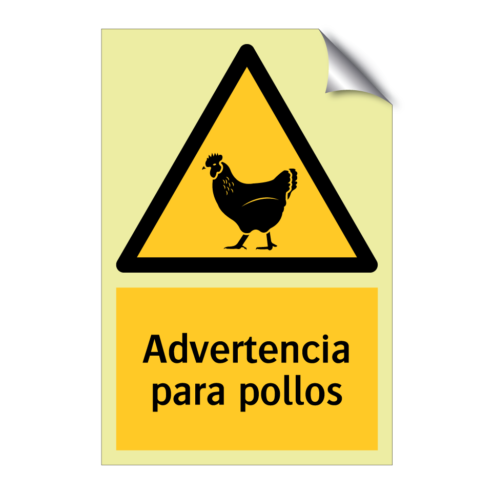 Advertencia para pollos