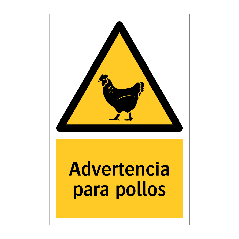 Advertencia para pollos