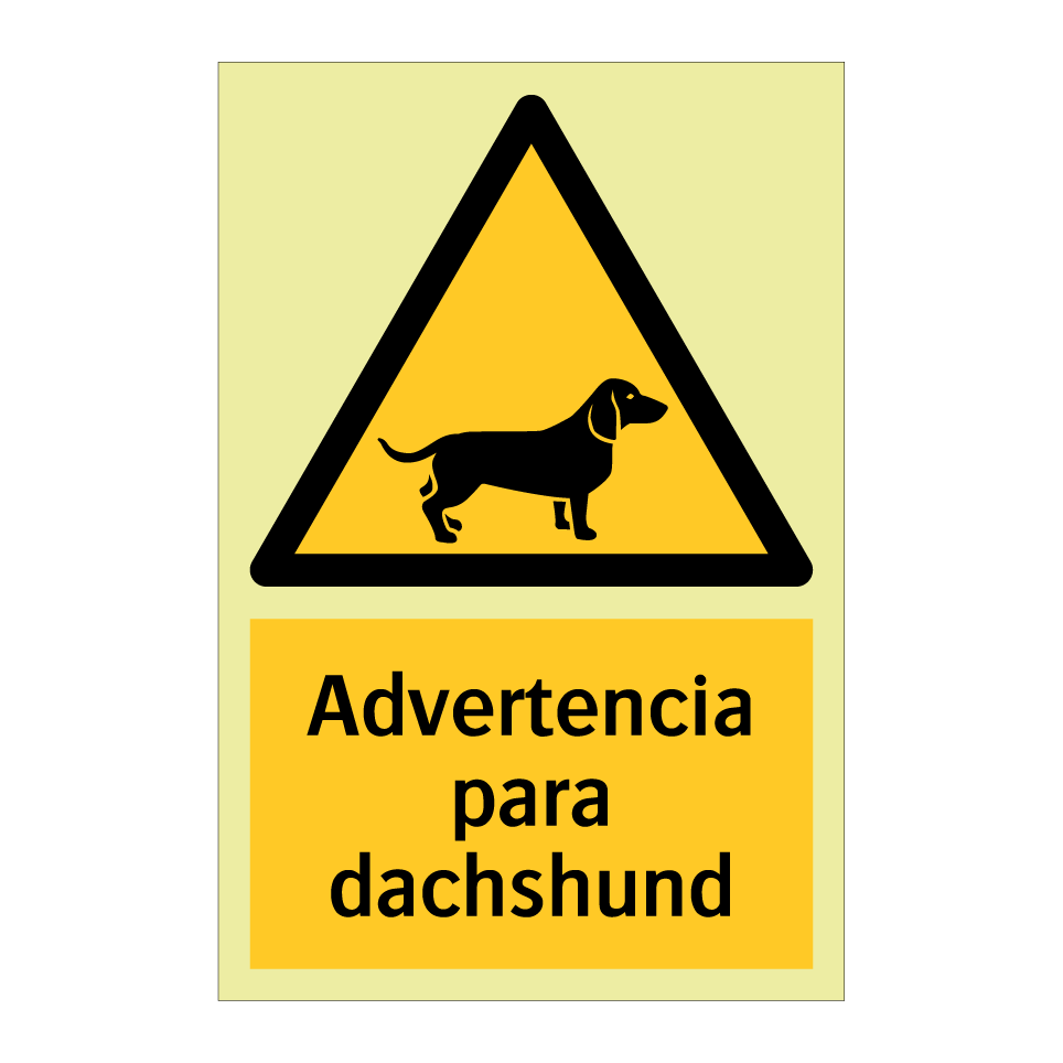 Advertencia para dachshund