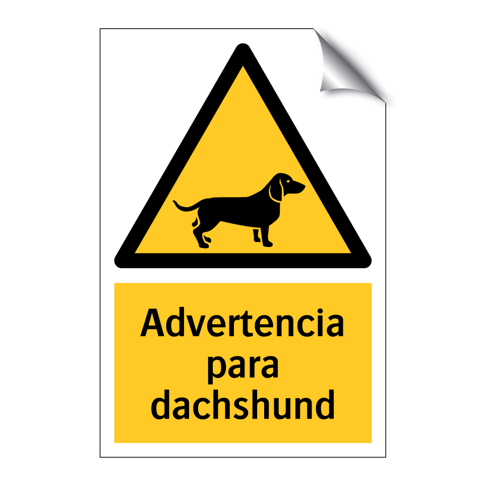 Advertencia para dachshund