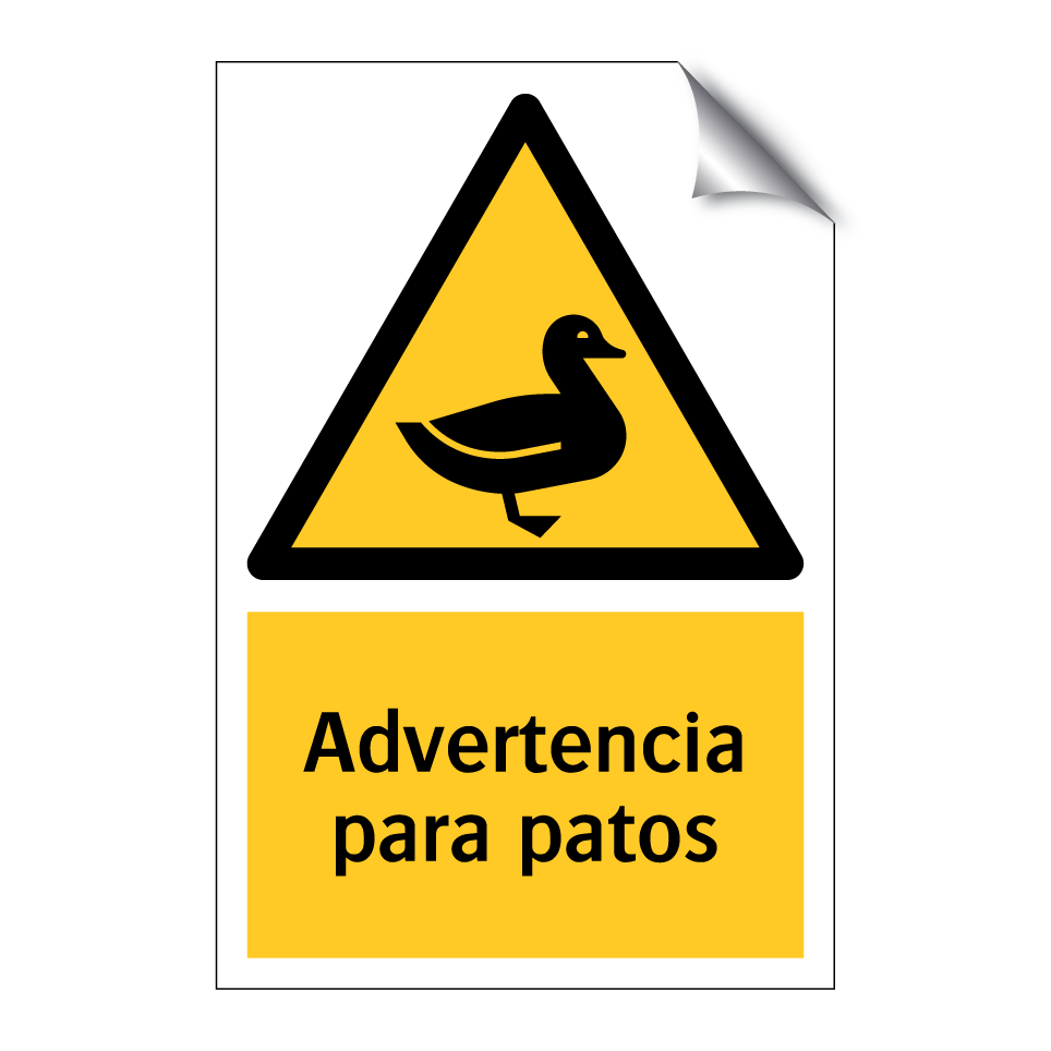 Advertencia para patos