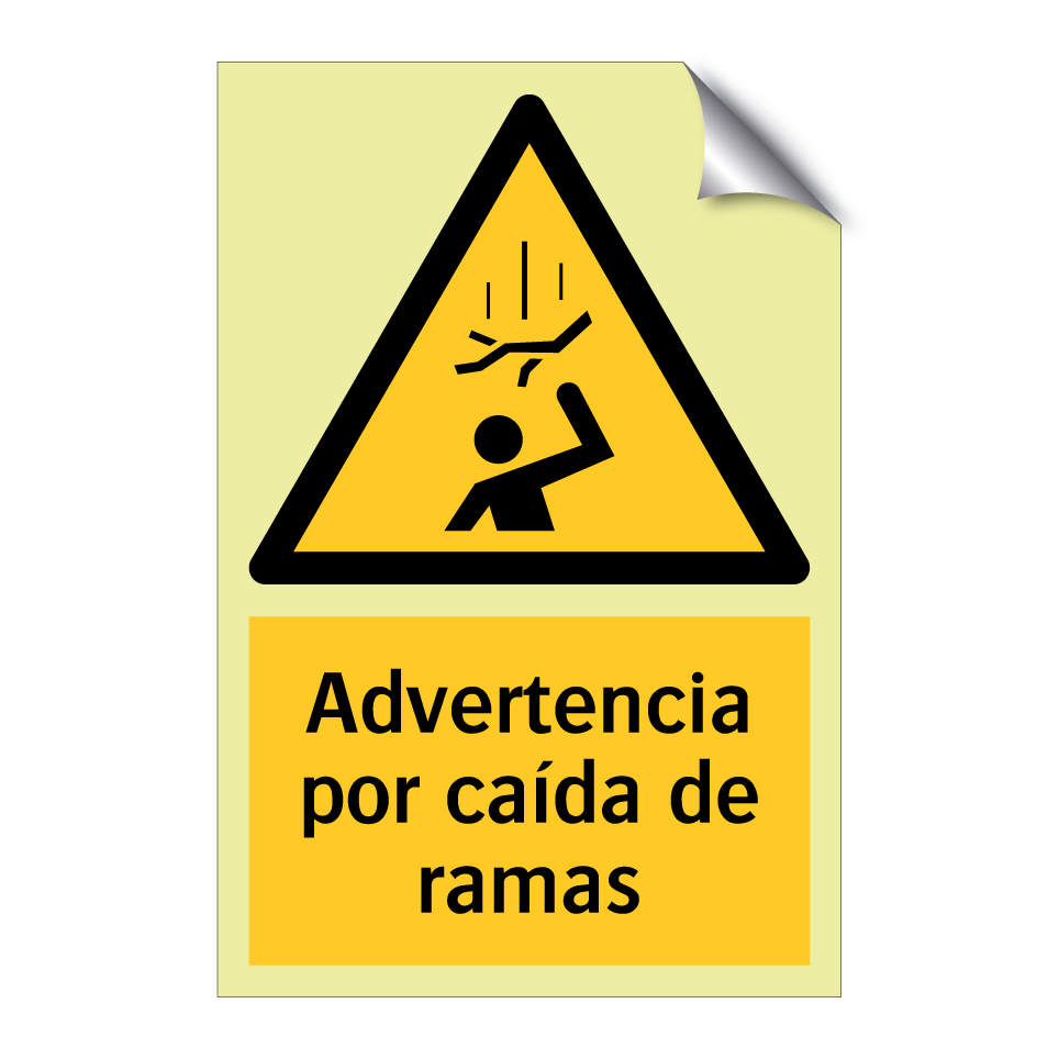 Advertencia por caída de ramas