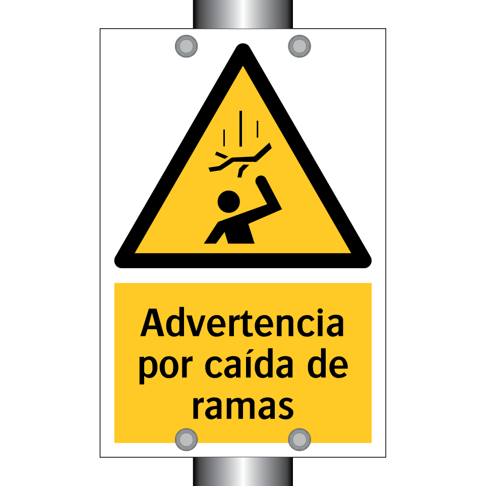 Advertencia por caída de ramas