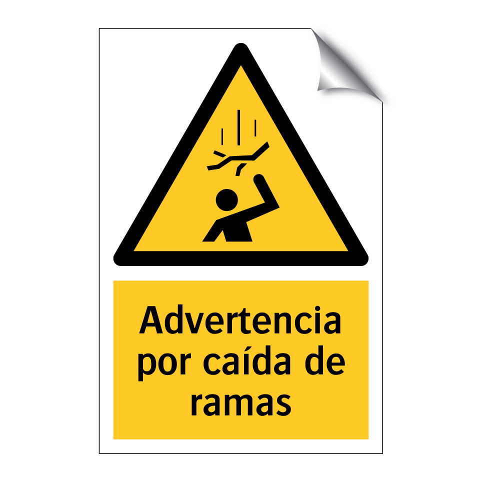 Advertencia por caída de ramas