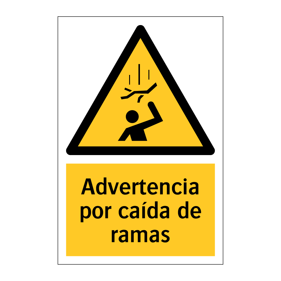 Advertencia por caída de ramas