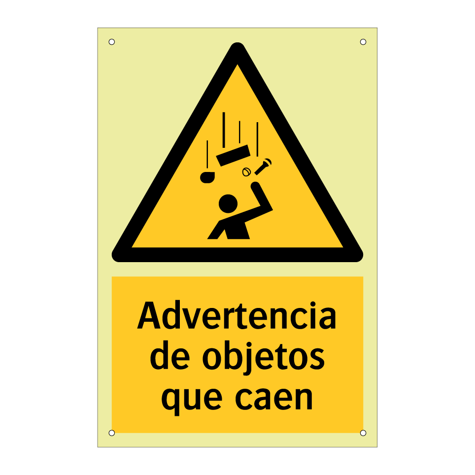 Advertencia de objetos que caen