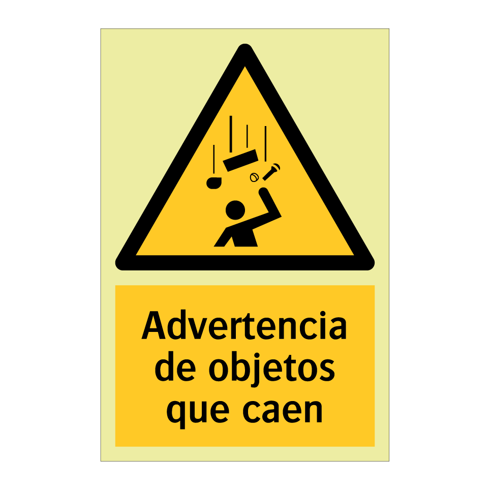 Advertencia de objetos que caen