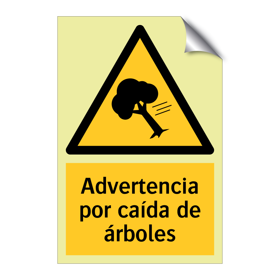 Advertencia por caída de árboles