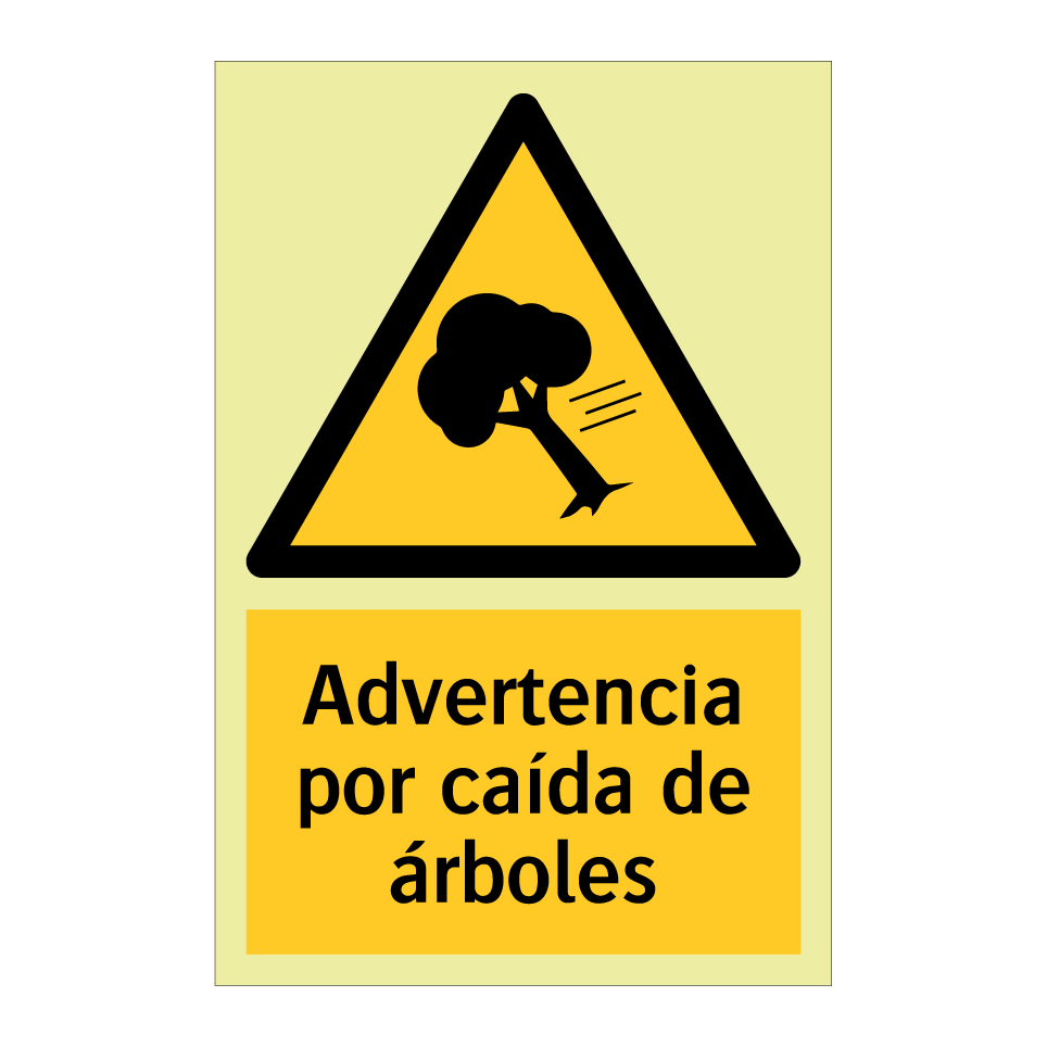 Advertencia por caída de árboles