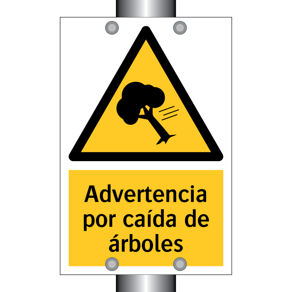 Advertencia por caída de árboles