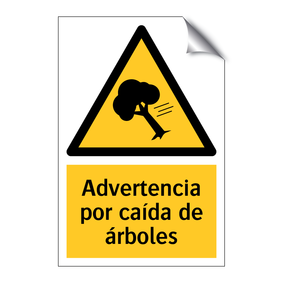 Advertencia por caída de árboles