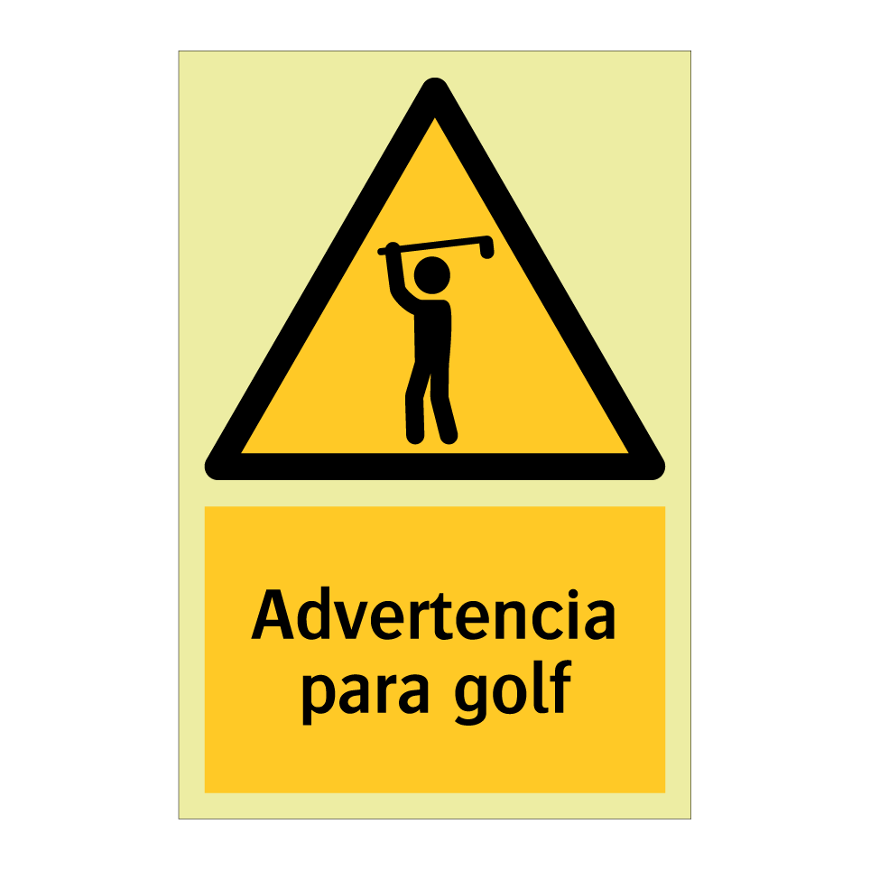 Advertencia para golf